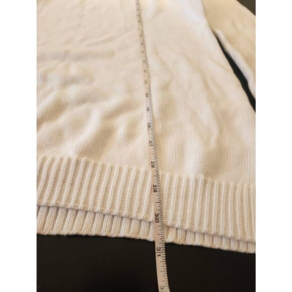 Lauren Ralph Lauren tunic mock turtleneck sweater with buckle closure size xl wh - Picture 7 of 8